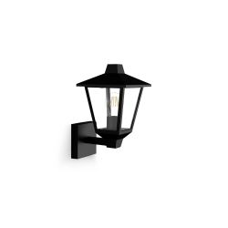 Aplique Exterior Kinno E27 25 W Sin Bombilla, Color Negro, Luz Hacia Arriba