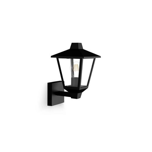 Aplique Exterior Kinno E27 25 W Sin Bombilla, Color Negro, Luz Hacia Arriba