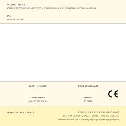 Aplique Exterior Kinno E27 25 W Sin Bombilla, Color Negro, Luz Hacia Arriba