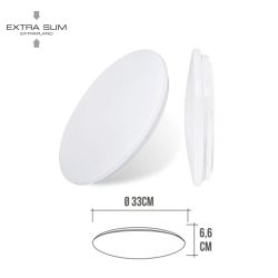 Aplique Led Circular De Superficie 18W 6500 K 1820 Lm Ø32,5 X 6,2 Cm