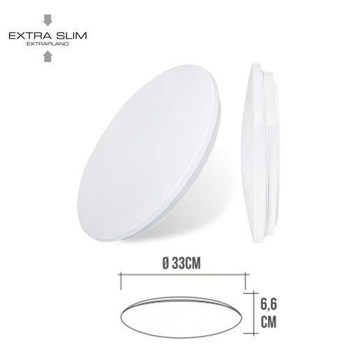 Aplique Led Circular De Superficie 18W 6500 K 1820 Lm Ø32,5 X 6,2 Cm