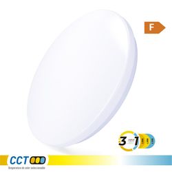 Aplique Led Circular De Superficie 24W 3Cct 2490 Lm Ø38 X 6,6 Cm