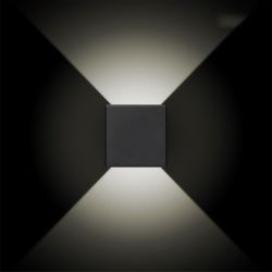 Aplique Led Cuadrado Con 2 Proyecciones 3 W 237 Lm 4000 K Luz Dia Ip54 11.5 X 11.5 X 5 Cm