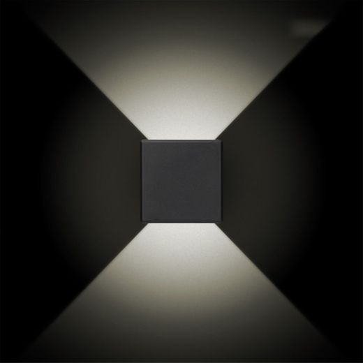 Aplique Led Cuadrado Con 2 Proyecciones 3 W 237 Lm 4000 K Luz Dia Ip54 11.5 X 11.5 X 5 Cm