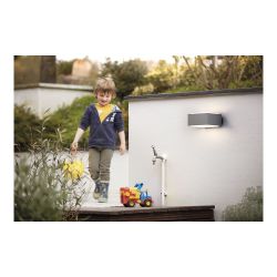 Aplique Led E27 Modelo Hedgehog Gris 18,2 X 16 X 9,1 Cm