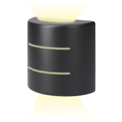 Aplique Led Ovalado Con Rayas 6 W 516 Lm 4000 K Luz Dia Ip54 12 X 12 X 6 Cm