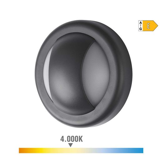 Aplique Led Redondo 6 W 250 Lm 4000 K Luz Dia Ip65 Ø14 X 5,7 Cm