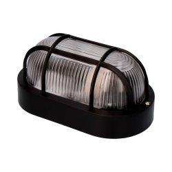 Aplique Oval Modelo Tarragona Ip54 1 X E27 40 W 11,4 X 20,2 X 10 Cm, Negro