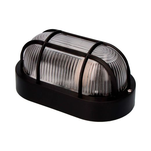 Aplique Oval Modelo Tarragona Ip54 1 X E27 40 W 11,4 X 20,2 X 10 Cm, Negro