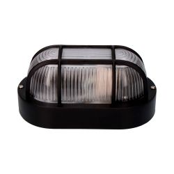 Aplique Oval Modelo Tarragona Ip54 1 X E27 40 W 11,4 X 20,2 X 10 Cm, Negro