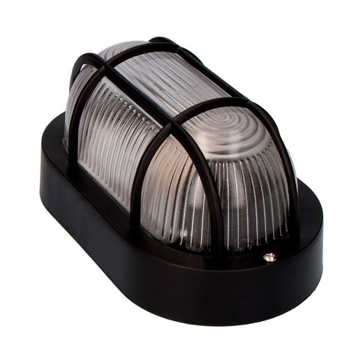 Aplique Oval Modelo Tarragona Ip54 1 X E27 40 W 11,4 X 20,2 X 10 Cm, Negro