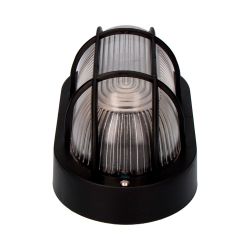 Aplique Oval Modelo Tarragona Ip54 1 X E27 40 W 11,4 X 20,2 X 10 Cm, Negro