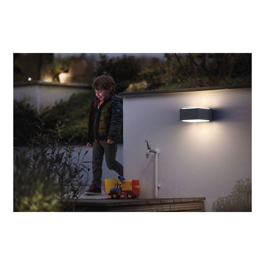 Aplique Pared, Exterior, Hedgehog, Antracita, E27, 42 W, Sin Bombilla, Iluminación Bidireccional