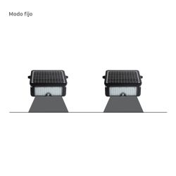 Aplique Solar 10W 1150Lm Recargable. Sensor Presencia (2-8M) Color Negro 27,5X19,6Cm Edm