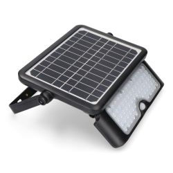 Aplique Solar 10W 1150Lm Recargable. Sensor Presencia (2-8M) Color Negro 27,5X19,6Cm Edm