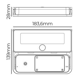 Aplique Solar 12W 1.600Lm 6.500K. Edm