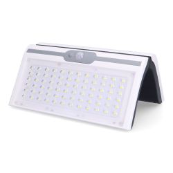 Aplique Solar 6W 430Lm 6.500K Con Sensor, Color Blanco