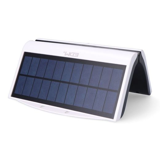 Aplique Solar 6W 430Lm 6.500K Con Sensor, Color Blanco
