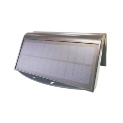 Aplique Solar 6W 430Lm 6.500K Con Sensor, Color Negro