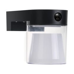 Aplique Solar Cilindrico 4 W 500 Lm, 3.000/4.000/6.500 K, 3Cct, Con Sensor, Negro