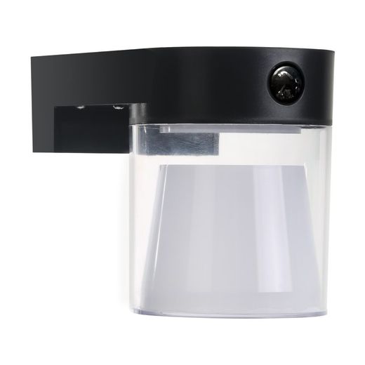 Aplique Solar Cilindrico 4 W 500 Lm, 3.000/4.000/6.500 K, 3Cct, Con Sensor, Negro