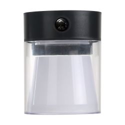 Aplique Solar Cilindrico 4 W 500 Lm, 3.000/4.000/6.500 K, 3Cct, Con Sensor, Negro