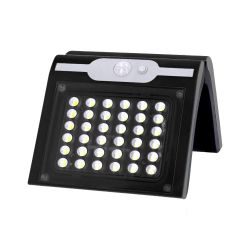 Aplique Solar Con Sensor Color Negro, 2 W