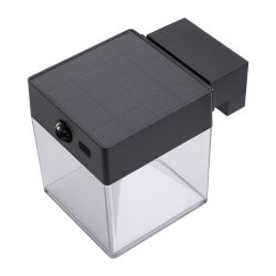 Aplique Solar Cuadrado 4 W 500 Lm, 3.000/4.000/6.500 K, 3Cct, Con Sensor, Negro
