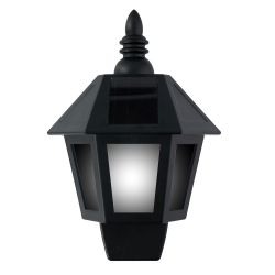 Aplique Solar Led, Luz Fria/Efecto Llama, Ip44, Negro