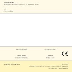 Aplique Solar Led, Luz Fria/Efecto Llama, Ip44, Negro