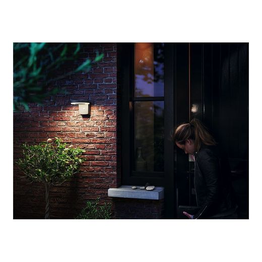 Aplique Solar Mural Redondo Ultraeficiente,Ip44 1,3W, 250Im  3000K, Luz Cálida. Philips