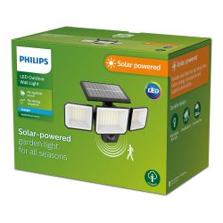 Aplique Solar Nysil Con Sensor, Negro, 8,7 W, 5000 K, 1000 Lm
