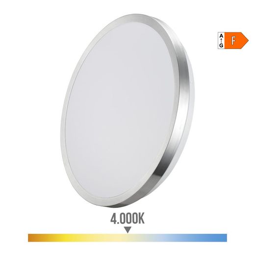 Aplique Super Led De Superficie Marco Cromado 12 W 4000 K 1160 Lm Ø26 X 4,5 Cm