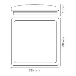 Aplique Superficie Cuadrado Led Efecto Madera 18 W 6500 K 1820 Lm 33 X 33 X 7 Cm