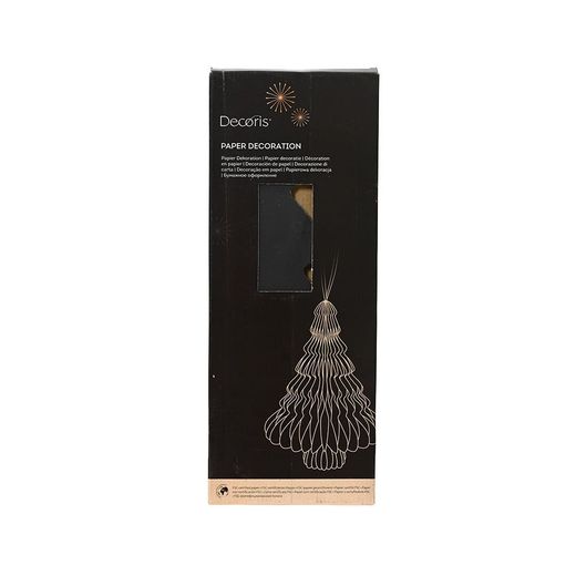 Árbol De Papel Negro Ø30 X 40 Cm