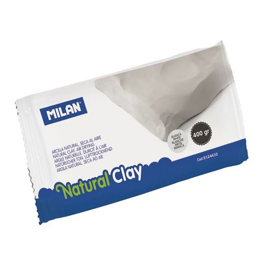 Arcilla Natural Secado Al Aire Color Blanco 400 G