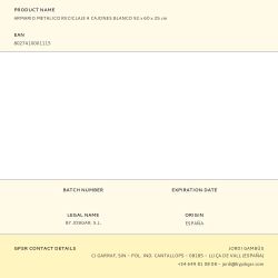 Armario Metalico Reciclaje 4 Cajones Blanco 92 X 60 X 25 Cm