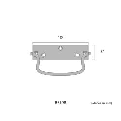 Asa Abatible Con Tope 125Mm  Zinc 2 Unidades Cromado