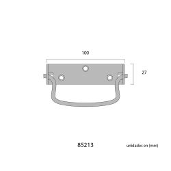 Asa Abatible Con Tope (2 Unidades) 100Mm Color Negro