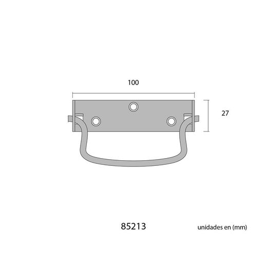 Asa Abatible Con Tope (2 Unidades) 100Mm Color Negro