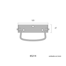 Asa Abatible Con Tope (2 Unidades) 125Mm Color Negro