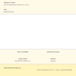 Asa De Seguridad, Blanco, 72 X 50 Cm