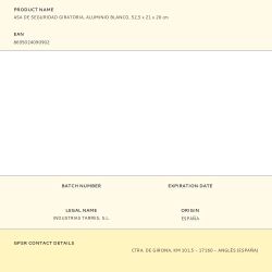 Asa De Seguridad Giratoria, Aluminio Blanco, 52,5 X 21 X 20 Cm