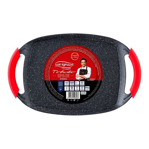 Asador Aluminio Forjado Inducción Toledo 37 X 23,5 Cm