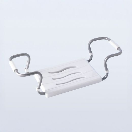 Asiento De Bañera Regulable (Minimo 55 Cm, Máximo 70 Cm), Blanco, Medida 55-70 X 26 X 18,7 Cm