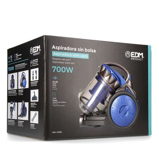 Aspiradora Sin Bolsa Multiciclonico  Clase "A" 700 W 2,5 L