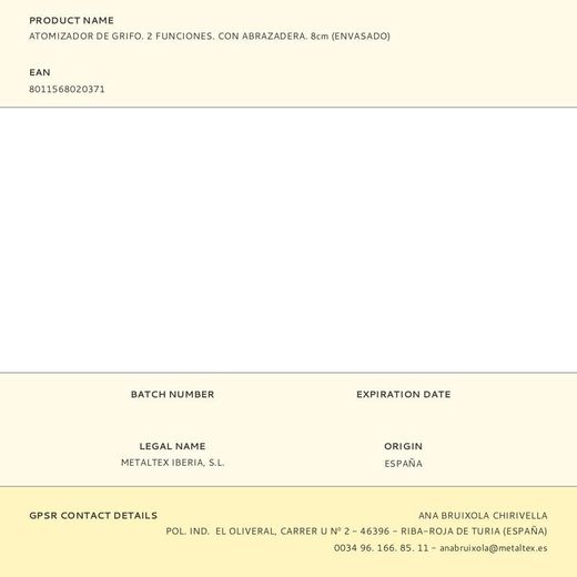 Atomizador De Grifo. 2 Funciones. Con Abrazadera. 8Cm (Envasado)