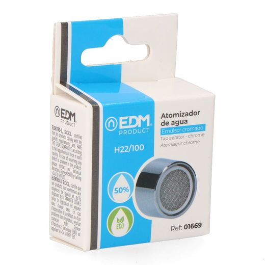 Atomizador - Economizador De Caudal De Agua. Para Grifo. Color Cromado. Hembra 22/100