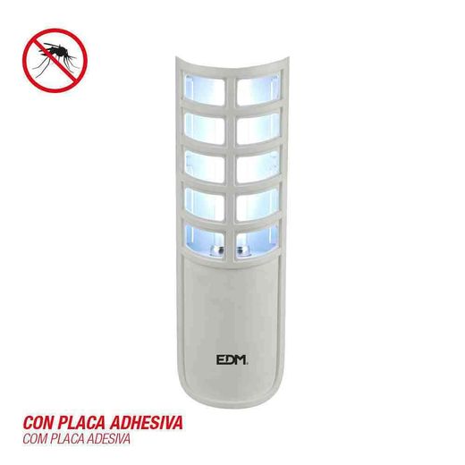 Atrapa Insectos Eléctrico Con Placa Adhesiva, Uso Interior, 9W, 50 M², 9 X 7,5 X 27,5 Cm