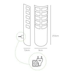 Atrapa Insectos Eléctrico Con Placa Adhesiva, Uso Interior, 9W, 50 M², 9 X 7,5 X 27,5 Cm